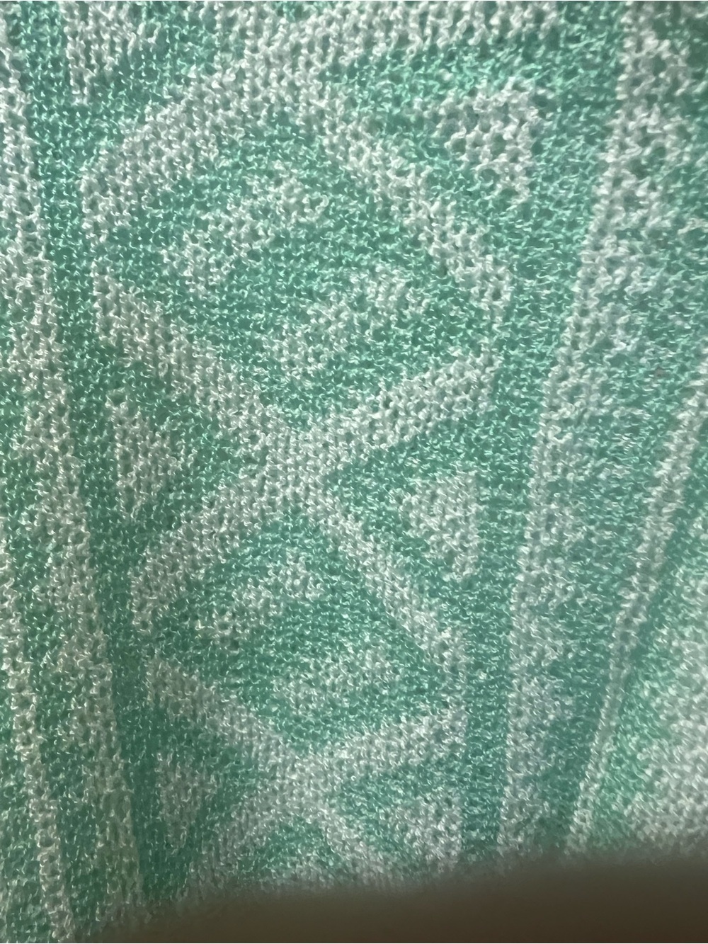Oceanus Mint Green Open-Front Patterned Cardigan - Picture 4 of 5